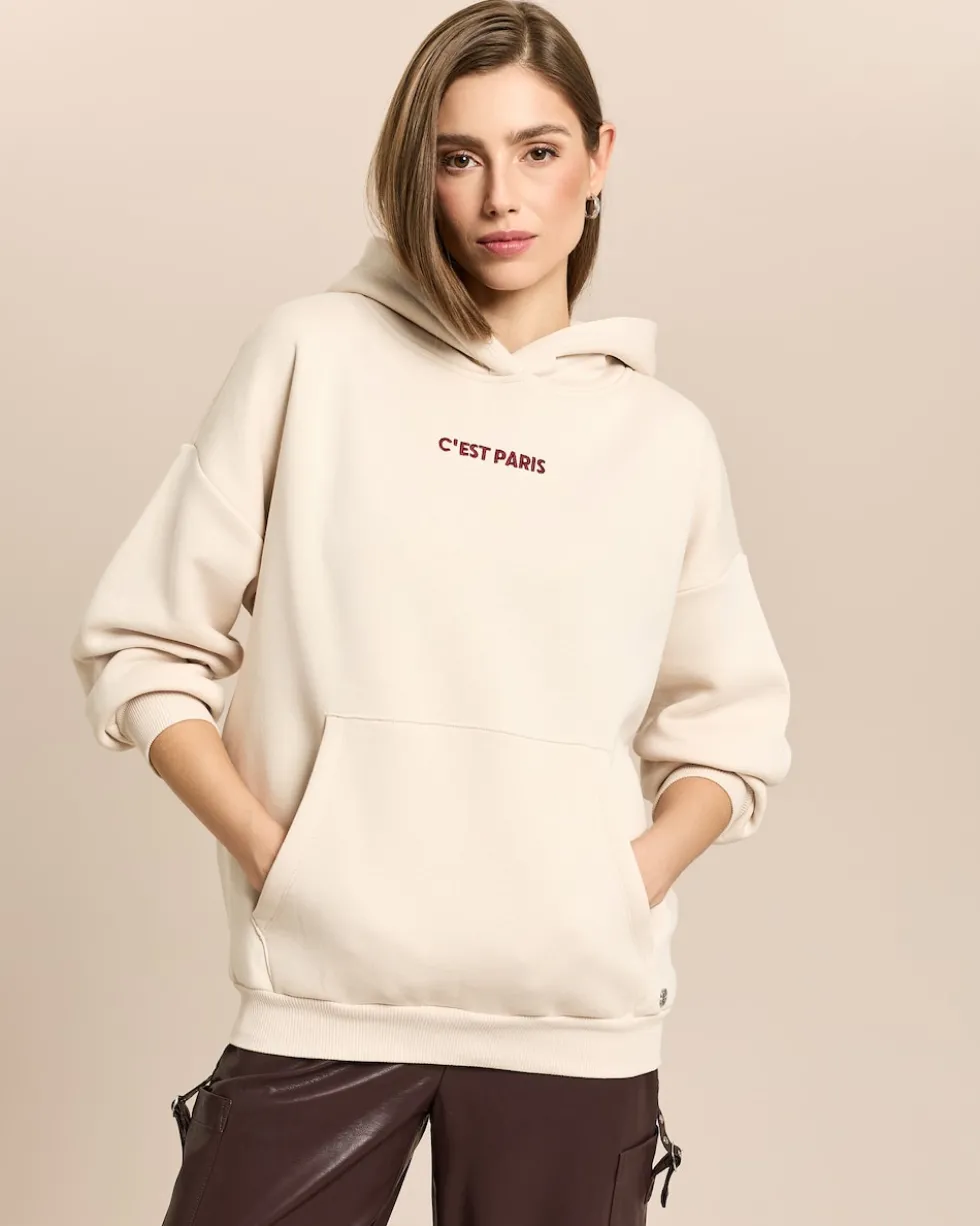 Kapuzensweatshirt mit Stickerei
