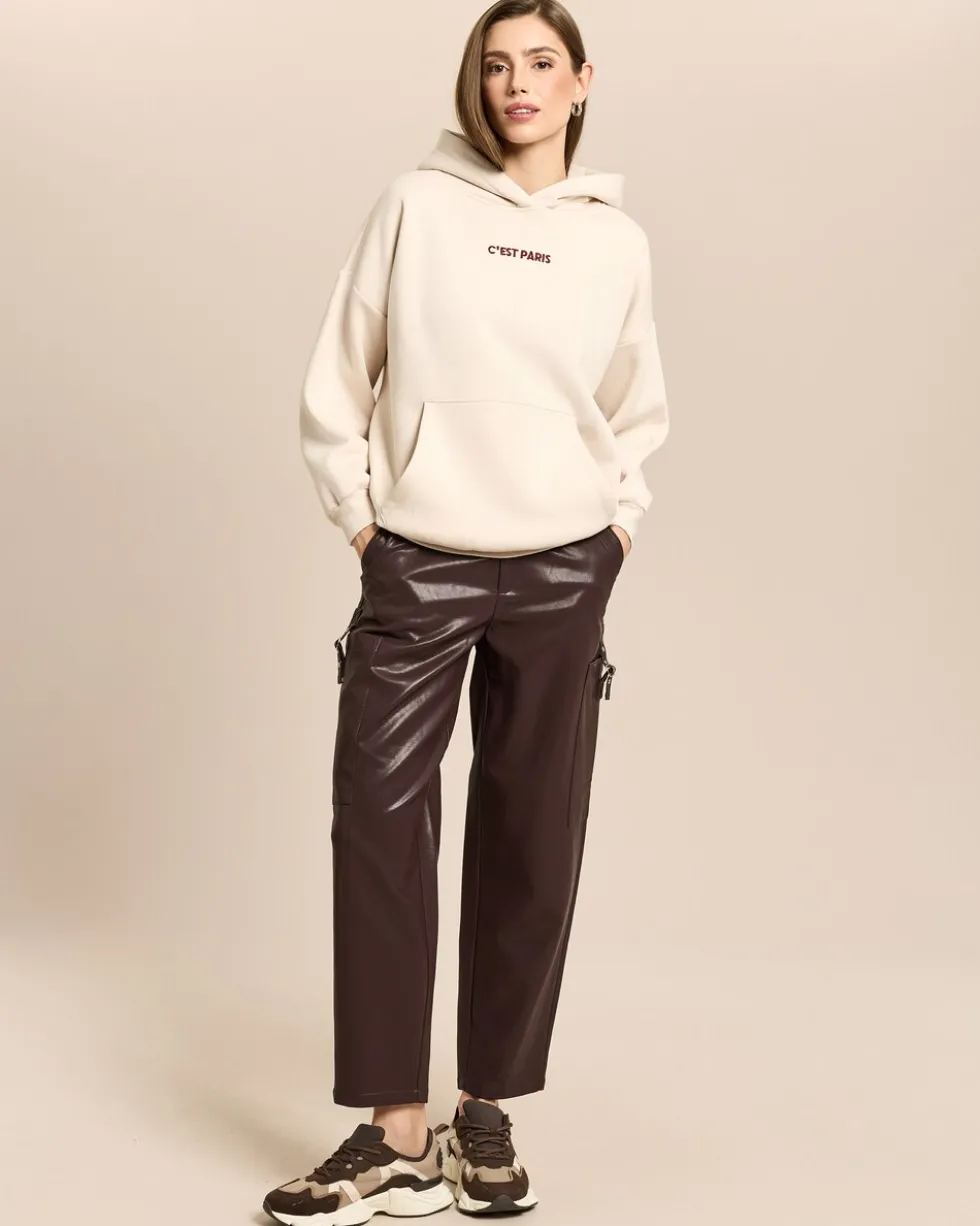 Kapuzensweatshirt mit Stickerei