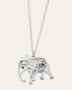 Kette + Anhänger in Elefantenform mit Zirkonia