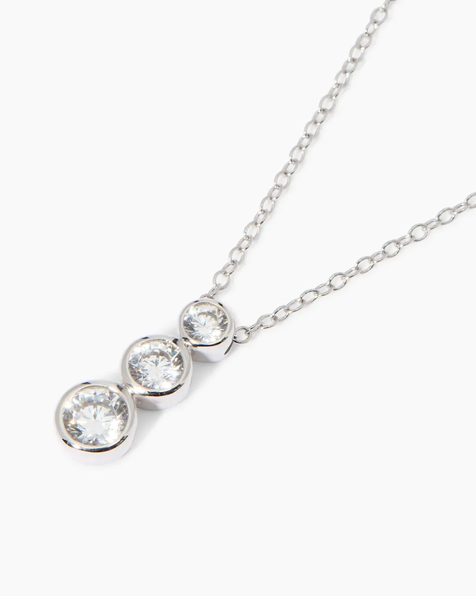 Kette + Anhänger mit Zirkonia