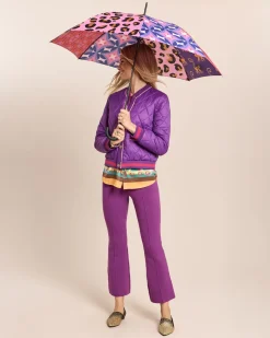 Kick Flared Strickhose mit Biese