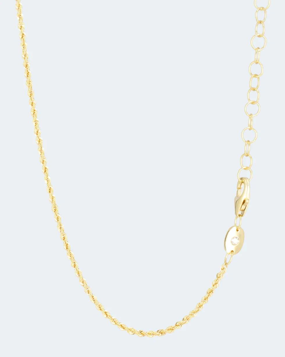 Kordelkette mit Brillant 0,02 ct