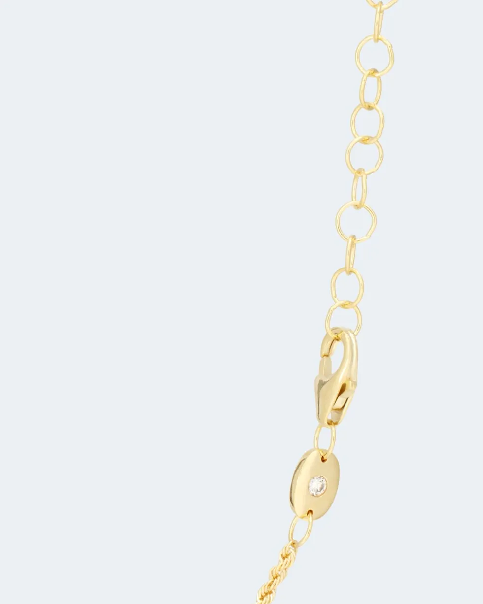 Kordelkette mit Brillant 0,02 ct