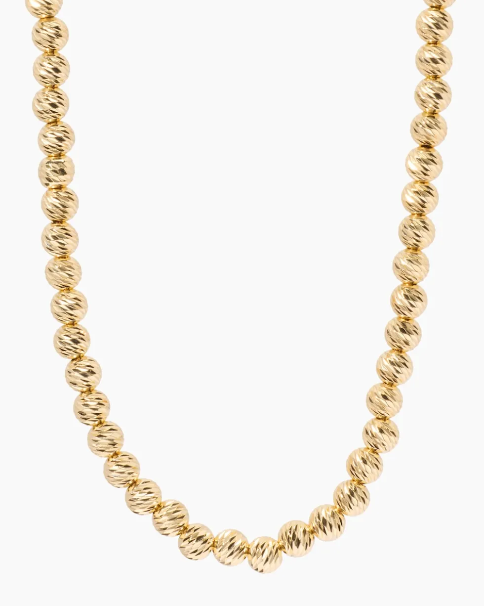 Kugelcollier mit diamantierten Kugeln