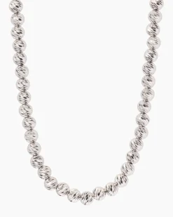 Kugelcollier mit diamantierten Kugeln