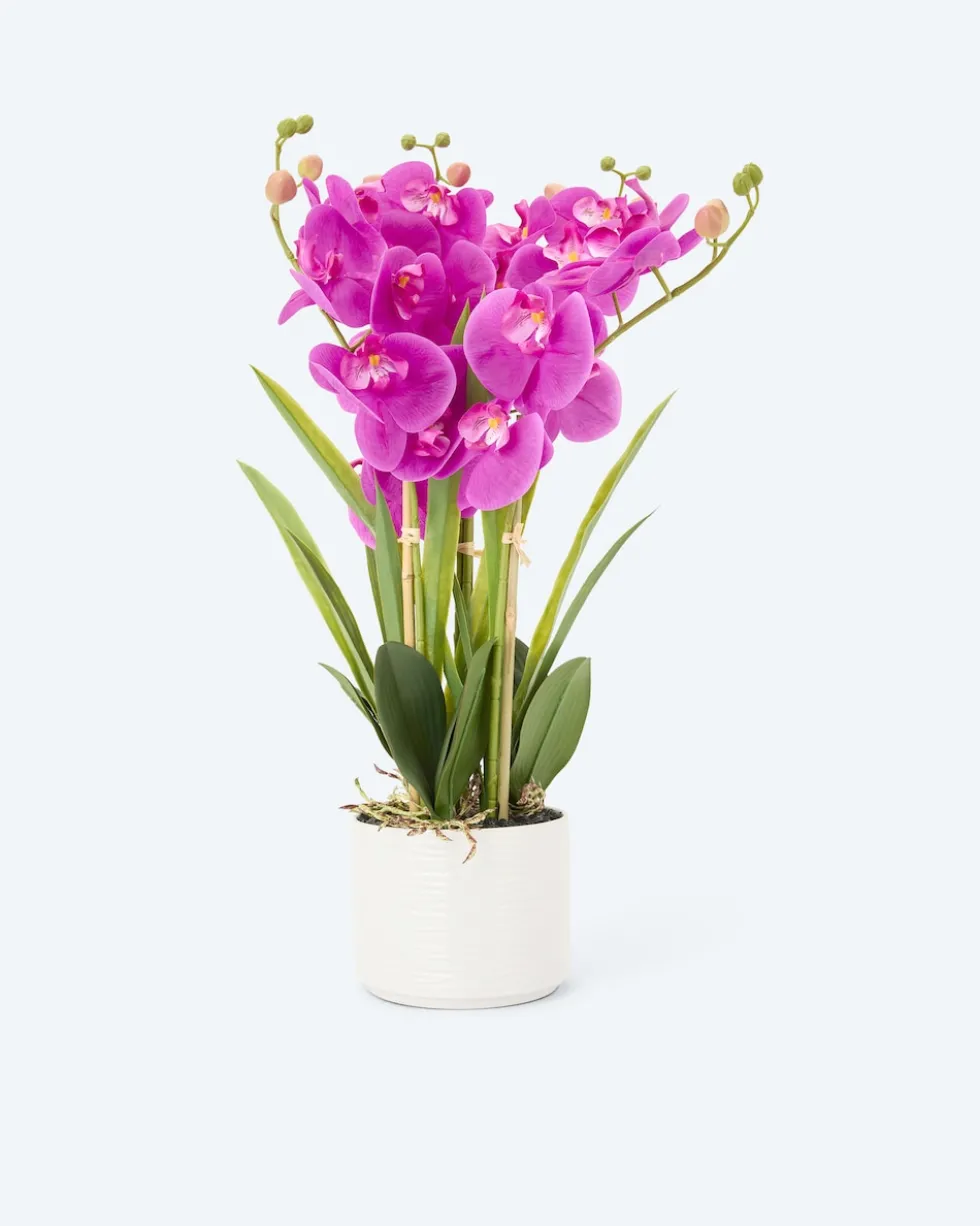 Kunst-Orchidee im Keramiktopf