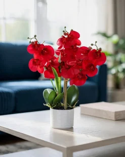 Kunst-Orchidee im Keramiktopf