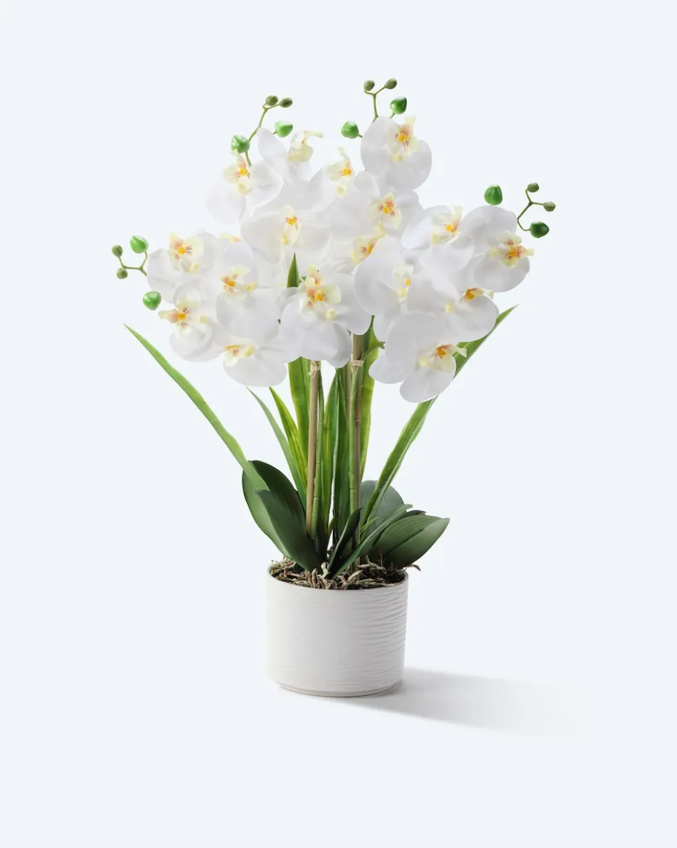 Kunst-Orchidee im Keramiktopf