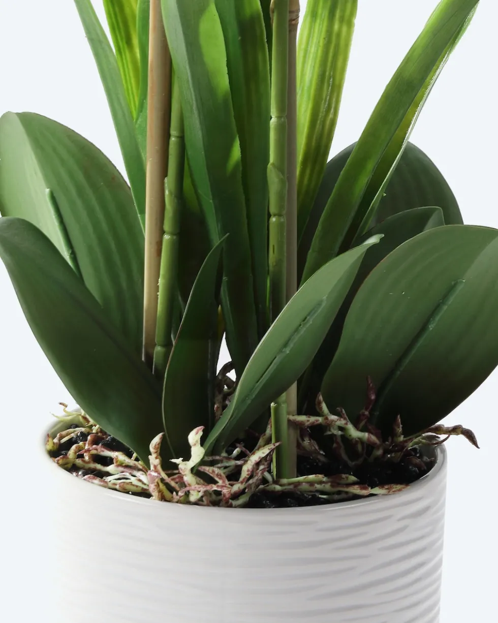 Kunst-Orchidee im Keramiktopf