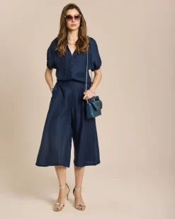 Kurzarm Bluse mit Struktur