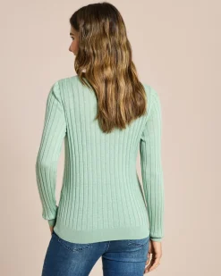Langarm Pullover mit Metallic Garn
