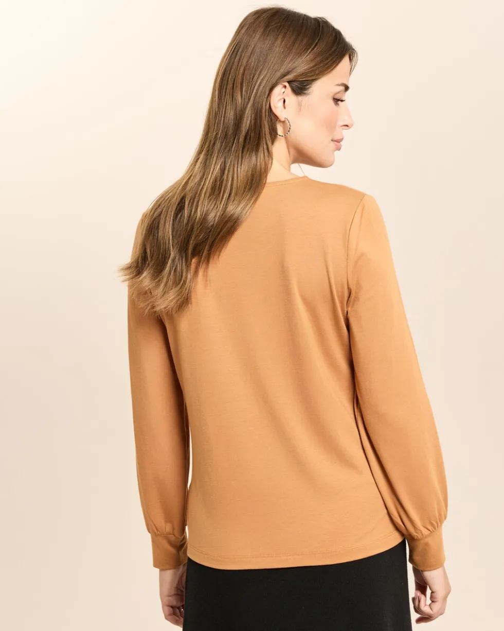 Langarmshirt mit Stickerei Amore