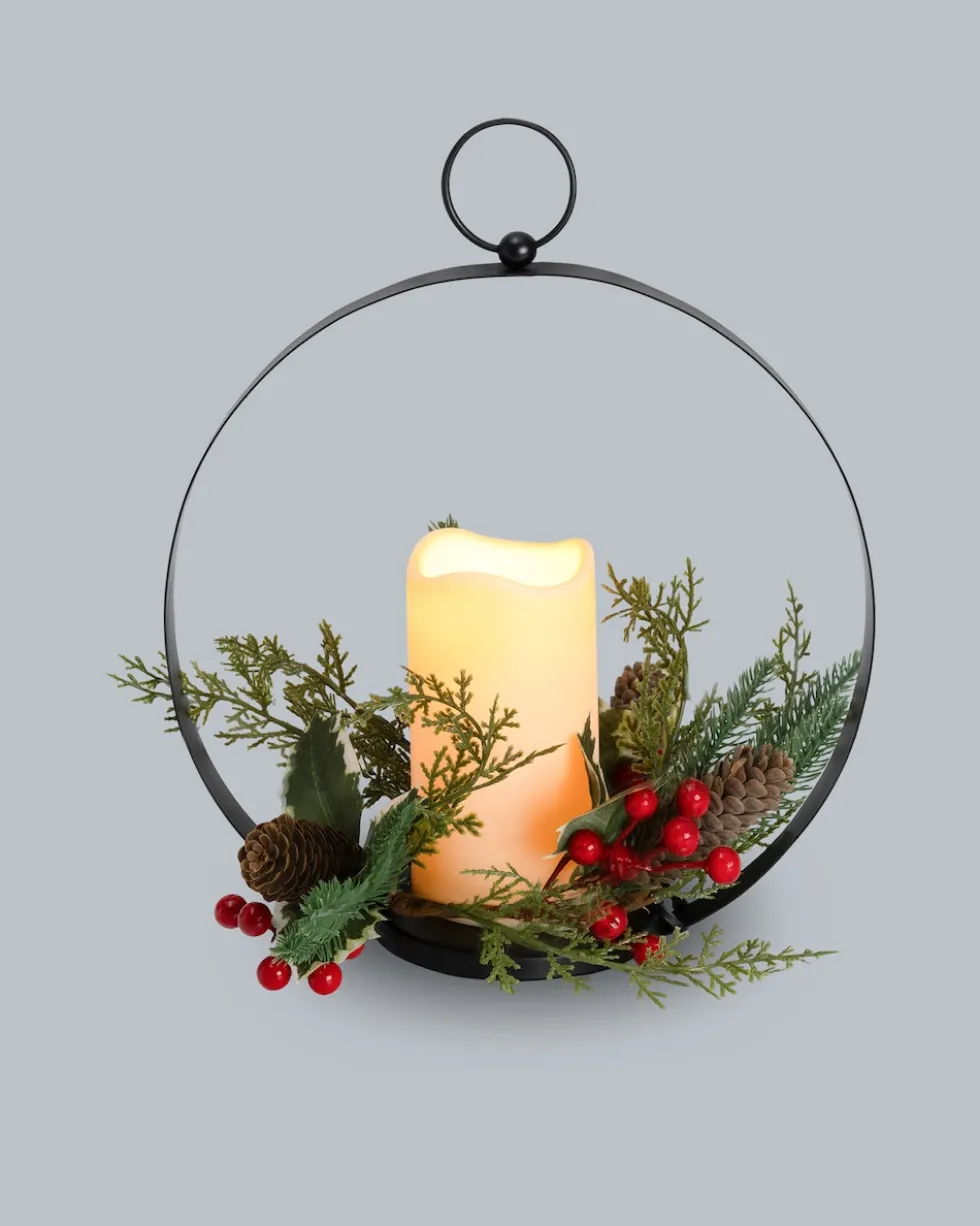 Laterne mit LED-Kerze