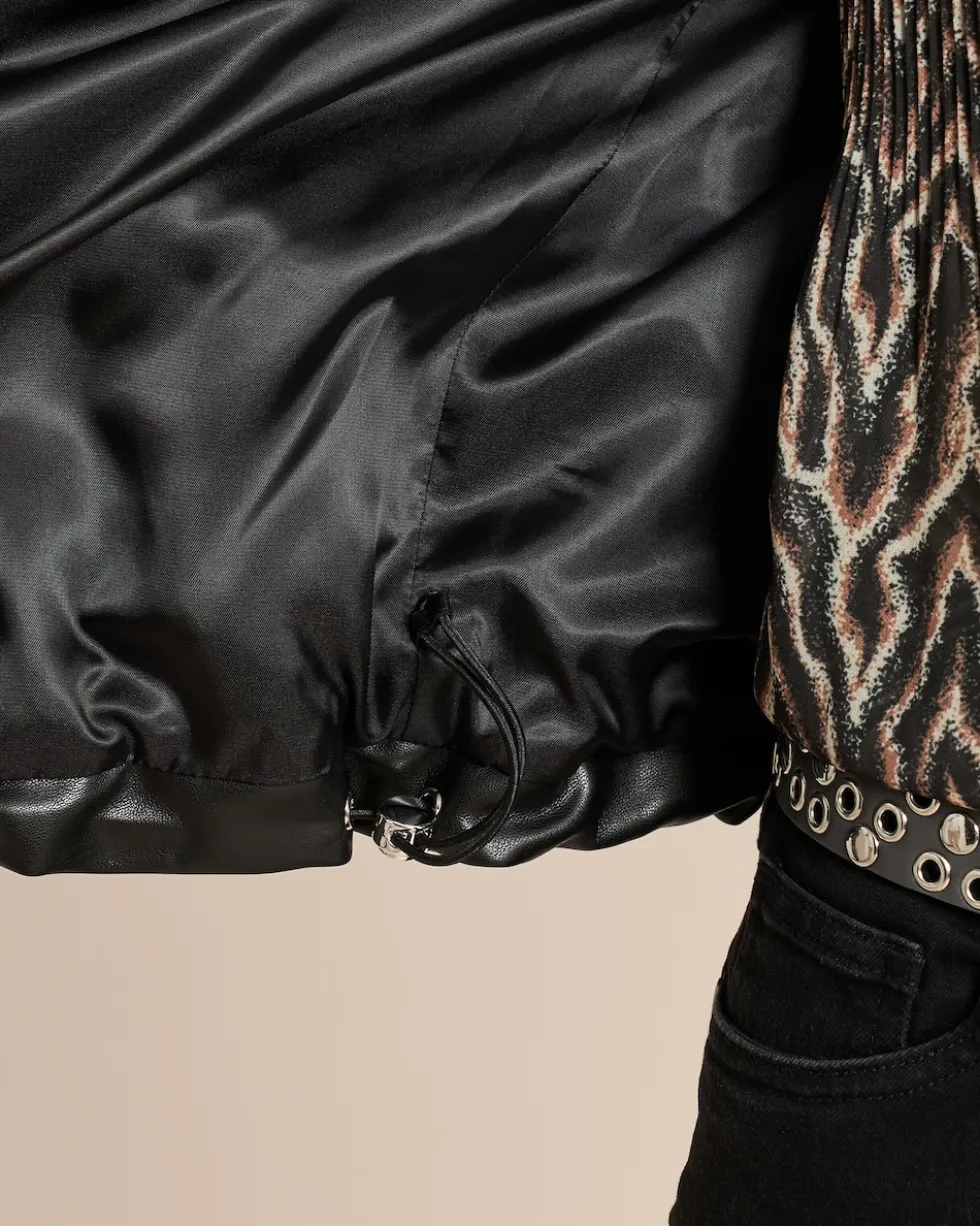 Lederimitat-Jacke