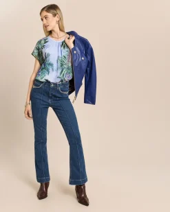 Lederjacke mit Steppung