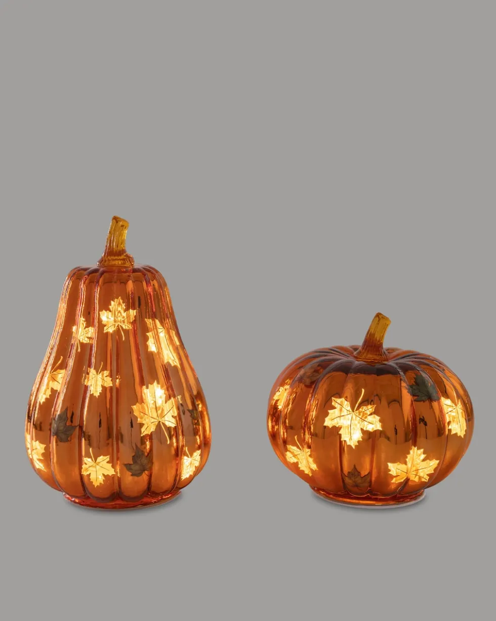 LED Glasfrüchte "Herbst Design", 2tlg.