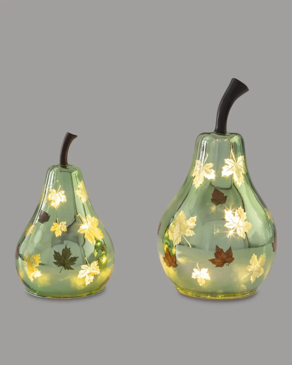 LED Glasfrüchte "Herbst Design", 2tlg.