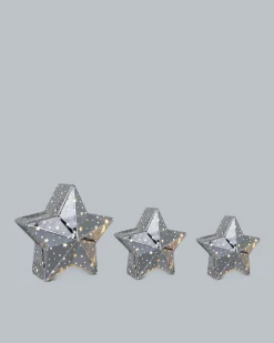 LED-Glassterne, 3tlg.