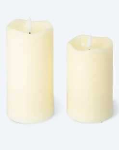 LED-Kerzen mit Filament-Muster, 2tlg.