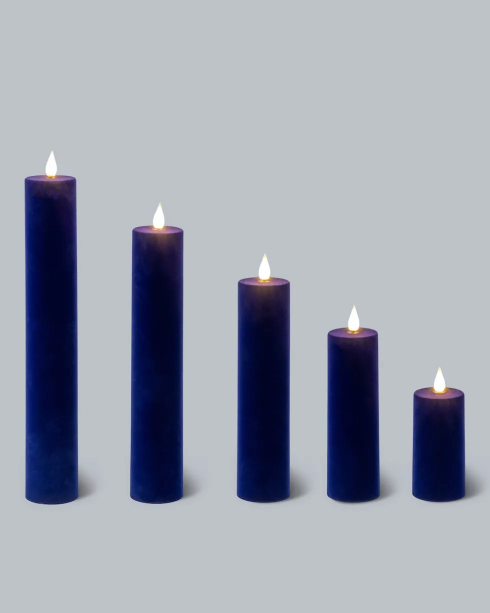 LED-Kerzen-Set "Samt Look", 5tlg.