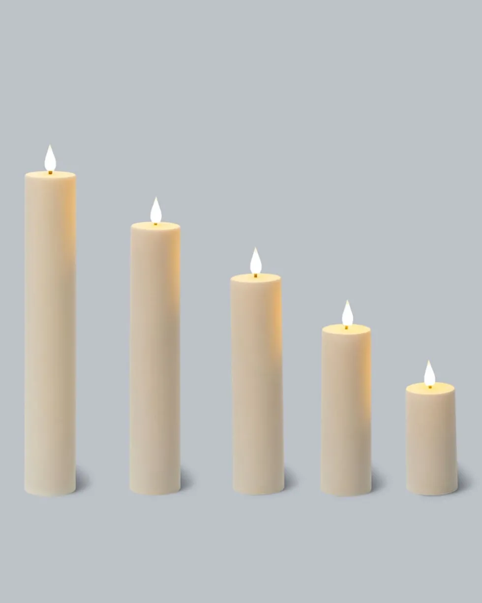 LED-Kerzen-Set "Samt Look", 5tlg.