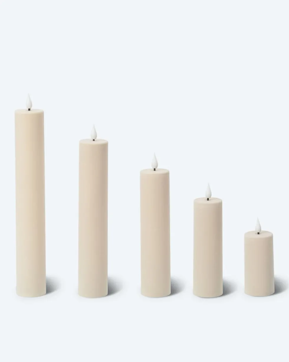 LED-Kerzen-Set "Samt Look", 5tlg.