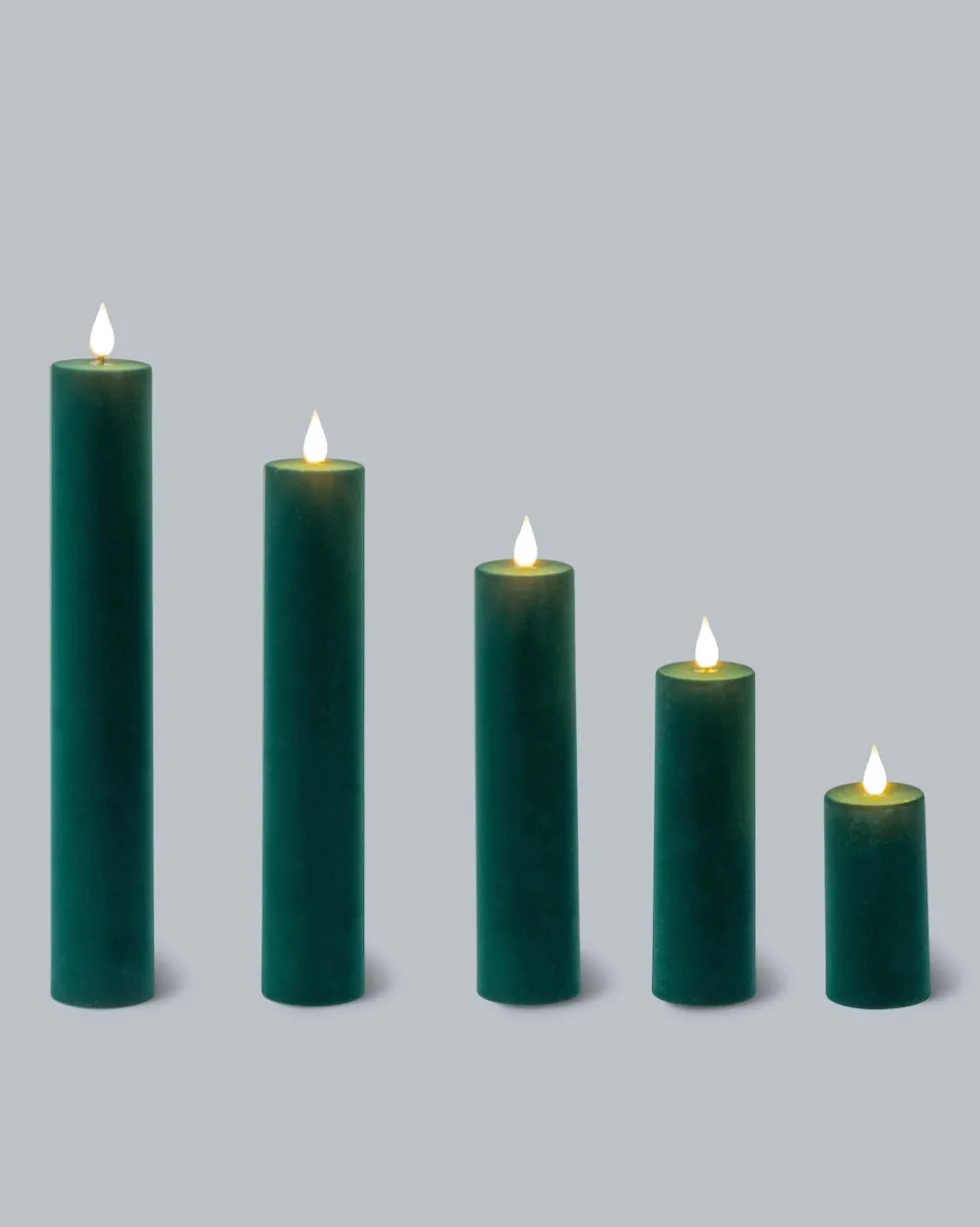 LED-Kerzen-Set "Samt Look", 5tlg.