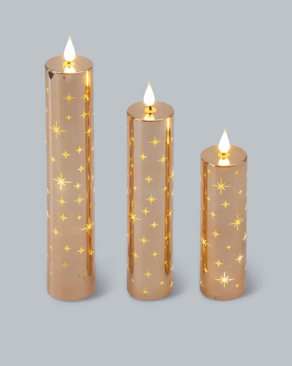 LED-Kerzen "Shiny", 3tlg.
