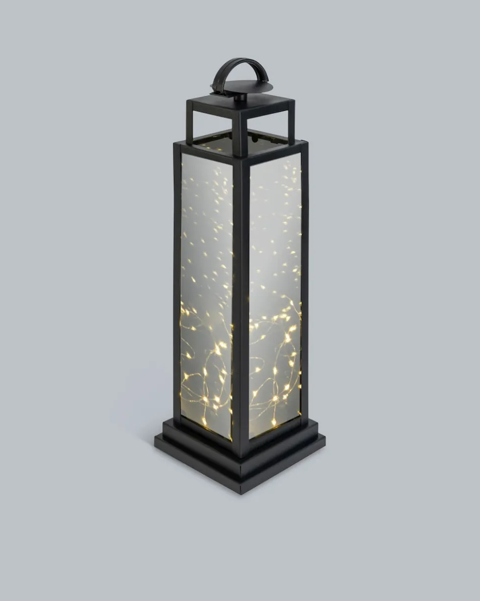 LED-Laterne mit Kerzenständer