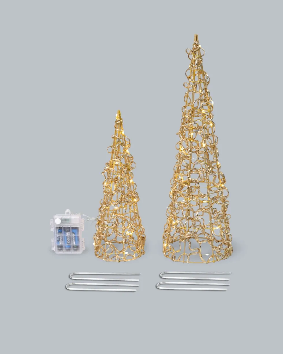 LED-Pyramiden "Draht", 2tlg.