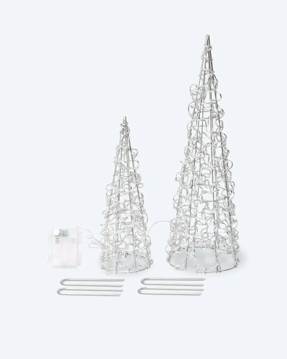 LED-Pyramiden "Draht", 2tlg.