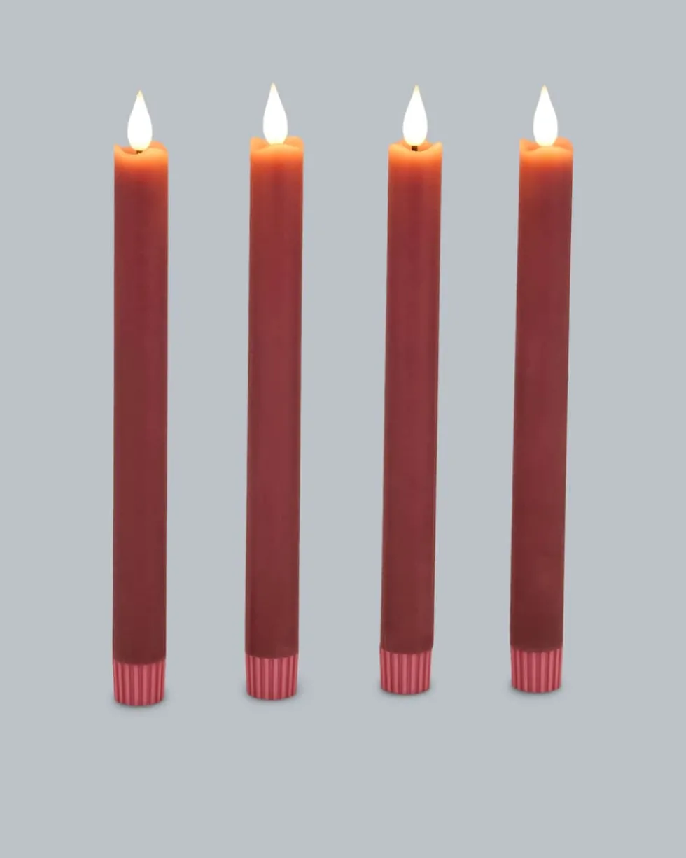 LED-Stabkerze "Long Shine", 4tlg.
