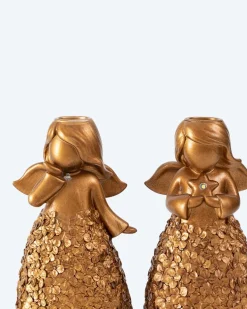 LED-Stabkerzenhalter „Engelchen", 2tlg.