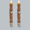 LED-Stabkerzen "Lebkuchen", 2tlg.