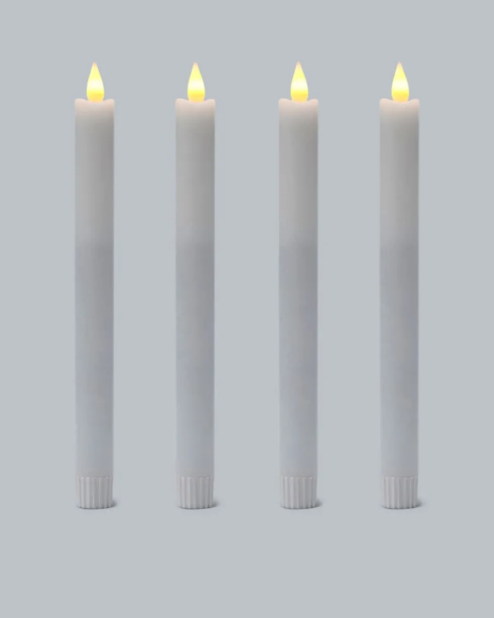 LED-Stabkerzen "Long Shine", 4tlg.