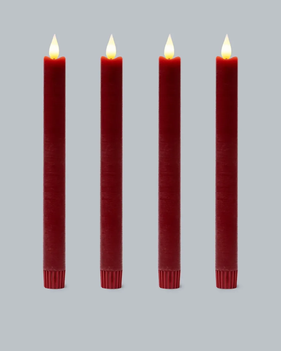 LED-Stabkerzen "Long Shine", 4tlg.