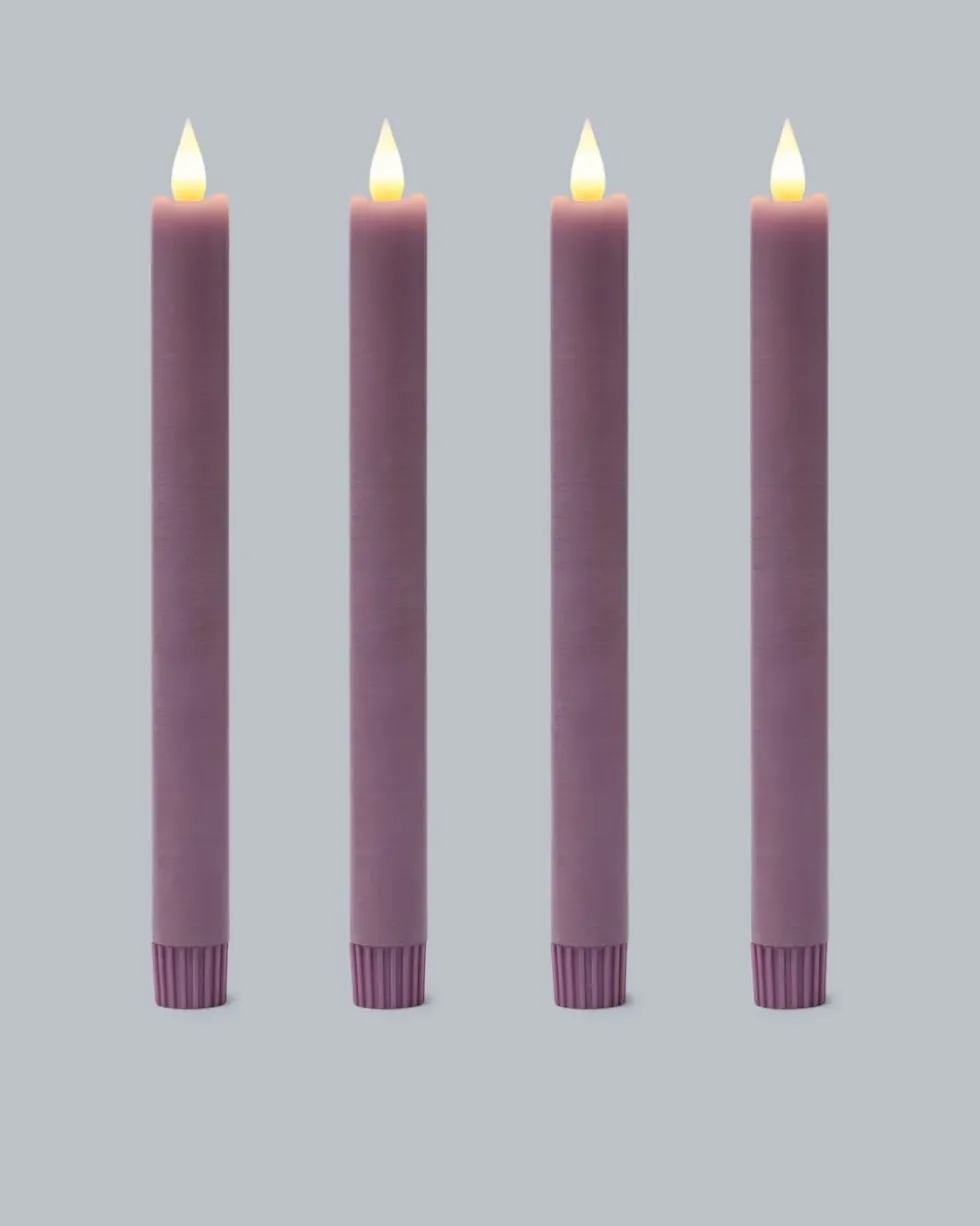 LED-Stabkerzen "Long Shine", 4tlg.