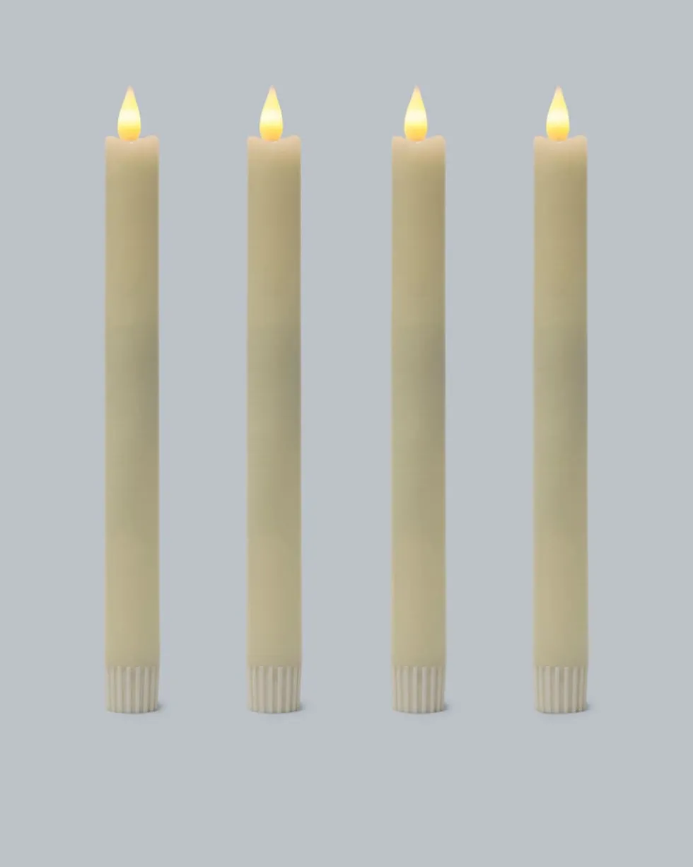 LED-Stabkerzen "Long Shine", 4tlg.