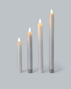 LED-Stabkerzen mit Touch-Flammen, 4tlg.