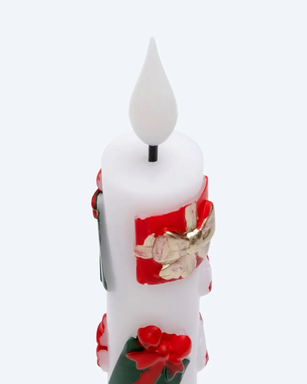 LED-Stabkerzen mit Weihnachtsmotiven, 2tlg.