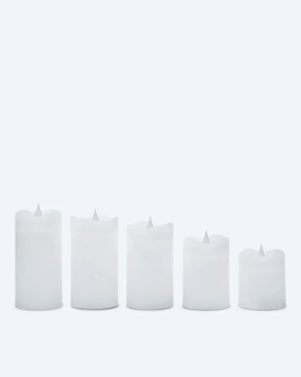 LED-Stumpenkerzen "Long Shine", 5tlg.