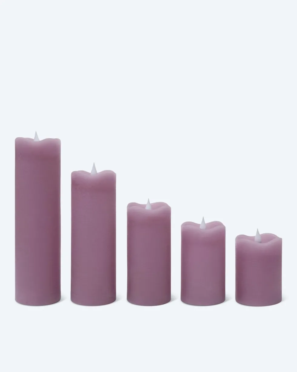 LED Stumpenkerzen Long Shine, 5tlg.