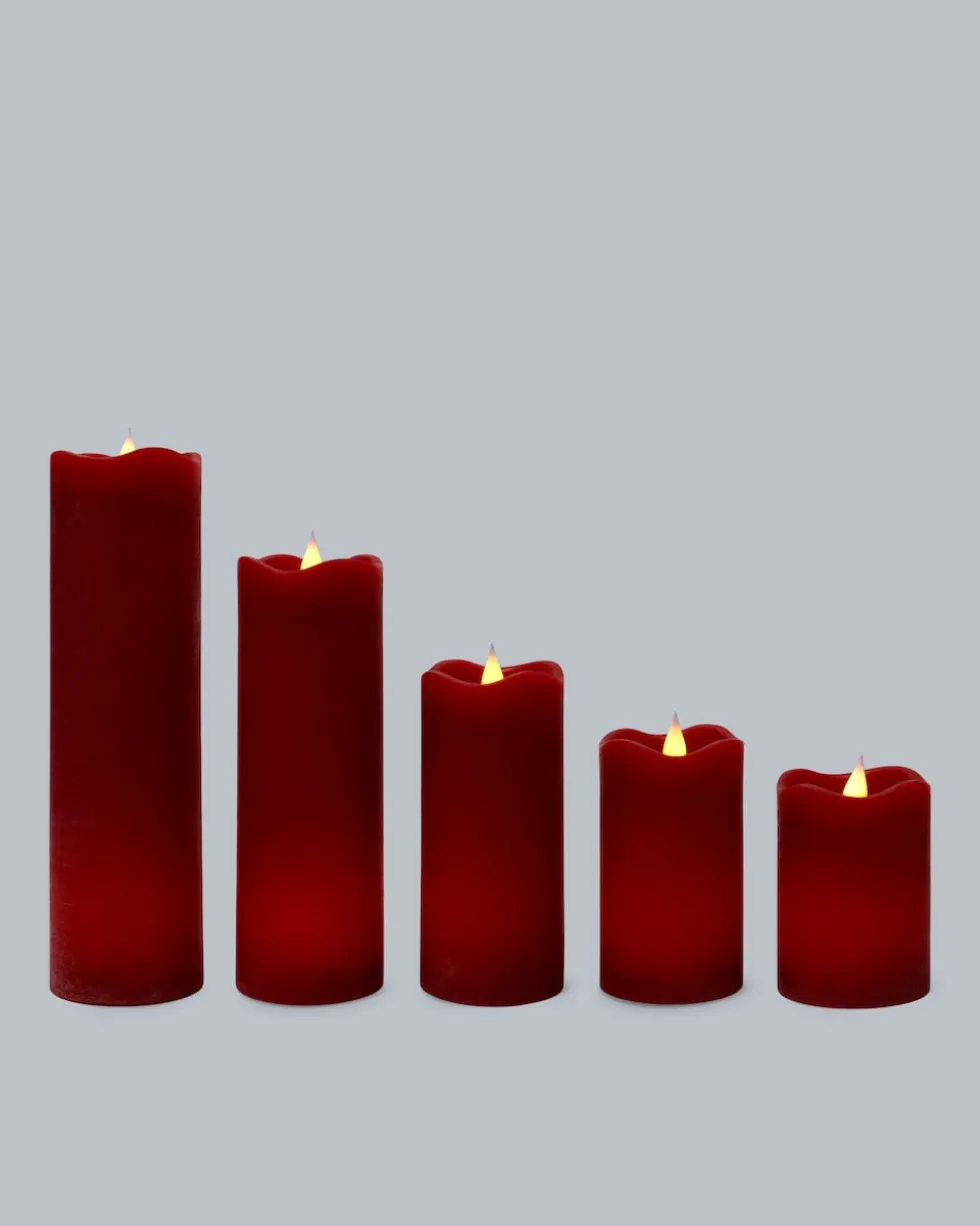 LED Stumpenkerzen Long Shine, 5tlg.