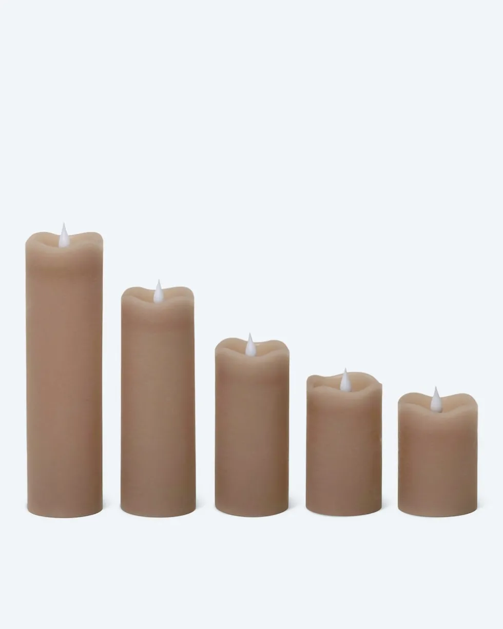 LED Stumpenkerzen Long Shine, 5tlg.