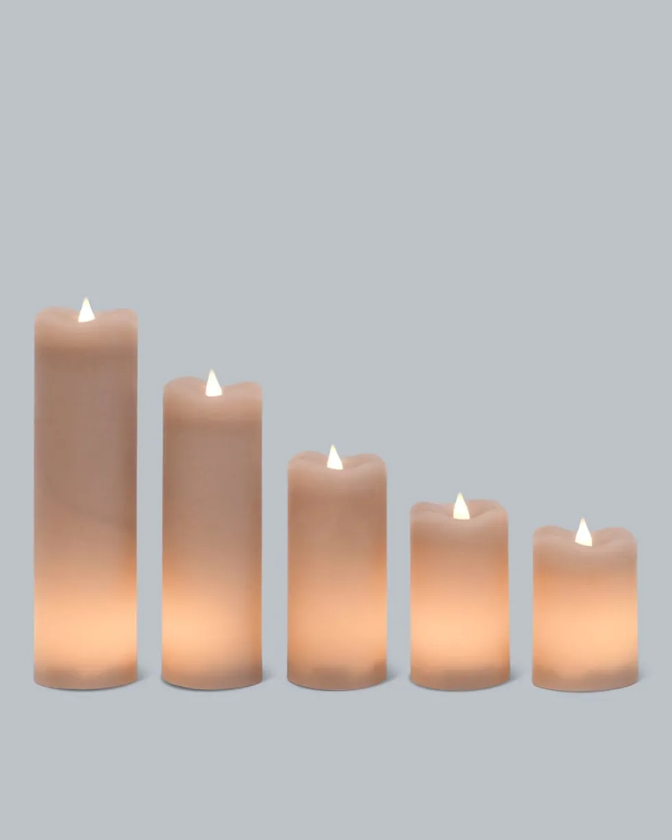 LED Stumpenkerzen Long Shine, 5tlg.