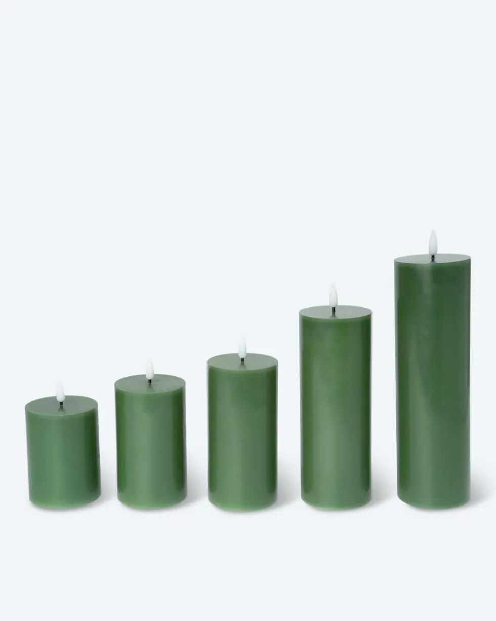 LED-Stumpenkerzen mit integrierter Lichterkette, 5tlg.