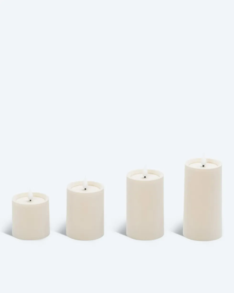 LED-Stumpenkerzen-Set, 4tlg.