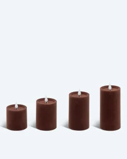 LED-Stumpenkerzen-Set, 4tlg.
