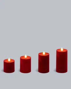 LED-Stumpenkerzen-Set, 4tlg.