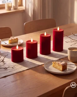 LED-Stumpenkerzen-Set, 4tlg.